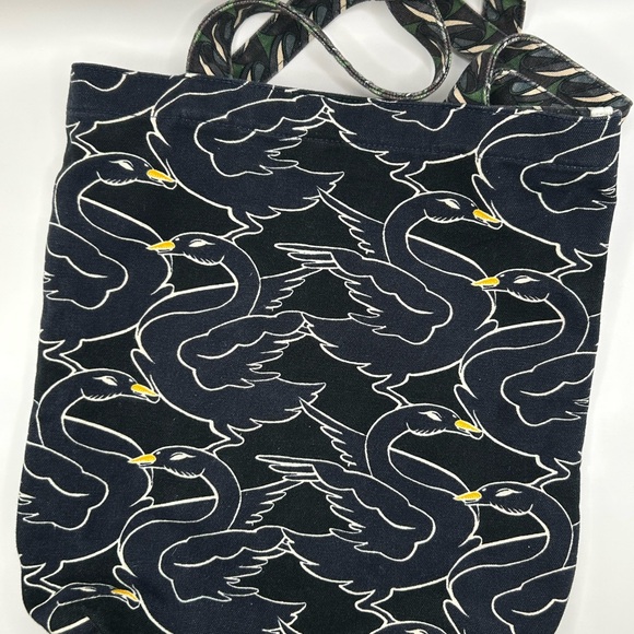 Tory Burch Swan Print Canvas Tote - Picture 2 of 10